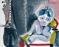 El pintor y su modelo cubismo de 1965 Pablo Picasso